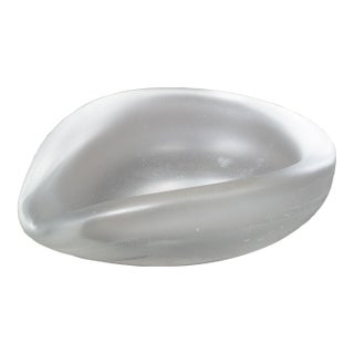 Signed Kaj Franck Frosted Dish, Finland c.1950 For Sale