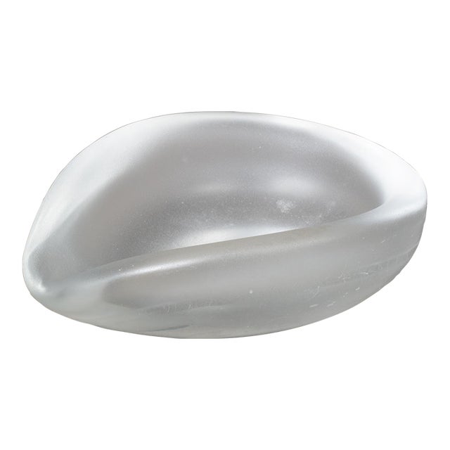 Signed Kaj Franck Frosted Dish, Finland c.1950 For Sale