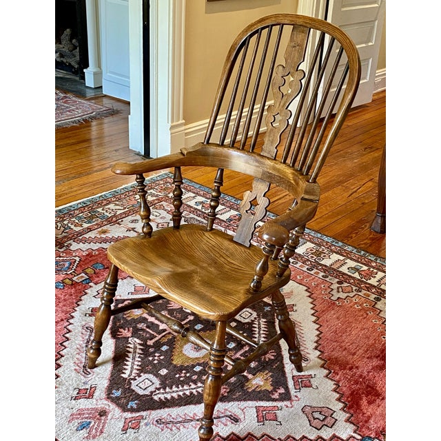 Cabin 1980s English Windsor Gate Leg Drop Leaf Table and Chairs For Sale - Image 3 of 9