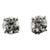 14 Karat White Gold Diamond Stud Earrings - 2 Pieces For Sale
