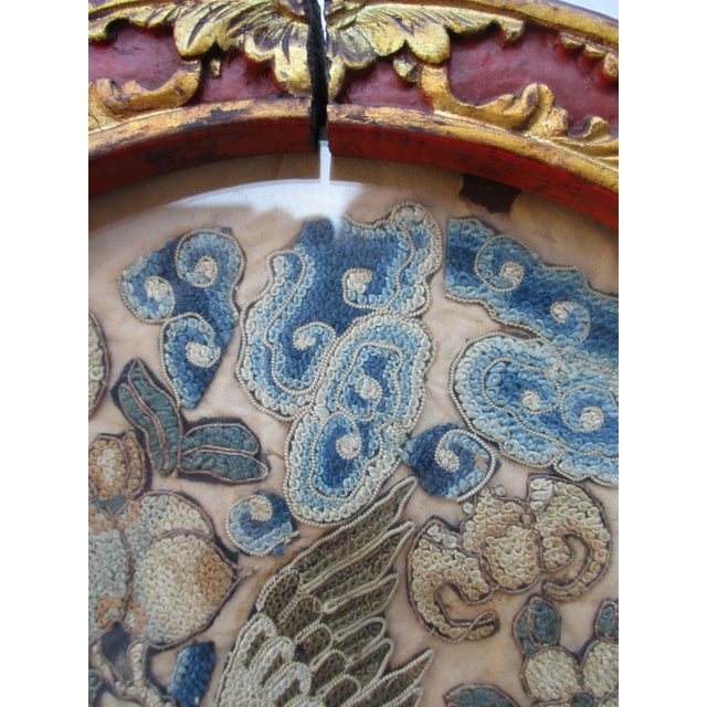Chinese 19th Century Table Screen With Forbidden Knot Crane For Sale - Image 4 of 12
