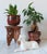 Vintage Anglo Indian carved wood plant stand. Made in India. Minor age wear.