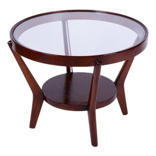 Art Deco Coffee Table in Oak by Koželka and Kropáček, Czech, 1940s For Sale