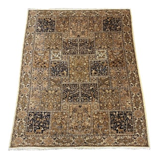 Large Hand-Knotted Indo-Persian Bakhtiari Garden Wool Rug For Sale