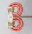 Vintage 1950s Signed Napier Goldtone 2 Pink Hoop Clip Earrings-2 Pieces For Sale In Philadelphia - Image 6 of 7