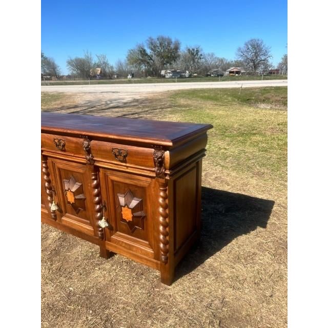 19th Century French Renaissance Solid Walnut Sideboard / Buffet For Sale - Image 17 of 18