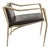 "Inizio" Dining Room Chair With Bronze and Tailor Made Leather For Sale