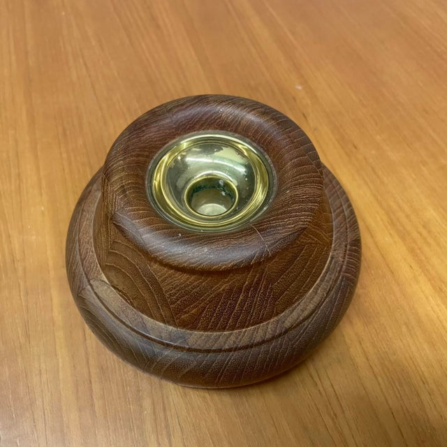 Mid 20th Century Jens Quistgaard for Dansk Staved Teak Candleholders - A Pair For Sale - Image 5 of 10