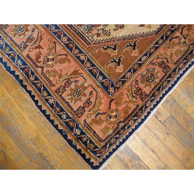 1930s Ivory Tree of Life Tribal Antique Persian Malayer Rug 5'0" X 6'2" Hand Knotted Wool Carpet For Sale In New York - Image 6 of 6