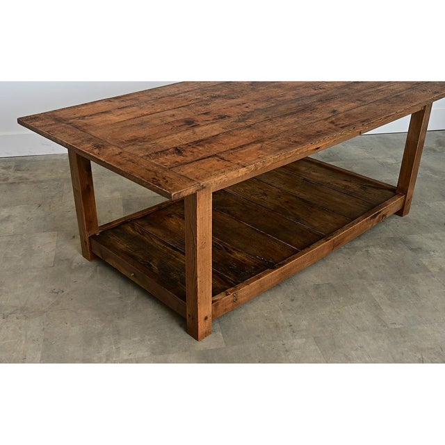 English 19th Century Farmhouse Table at Coffee Table Height For Sale - Image 11 of 11