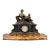 Raingo Freres Bronze and Slate French Louis XV Style Figural Mantel Clock For Sale