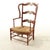 French Provincial Vintage French Provincial Distressed Terracotta Red Wingback Chair With Gingham Cushions For Sale - Image 3 of 12