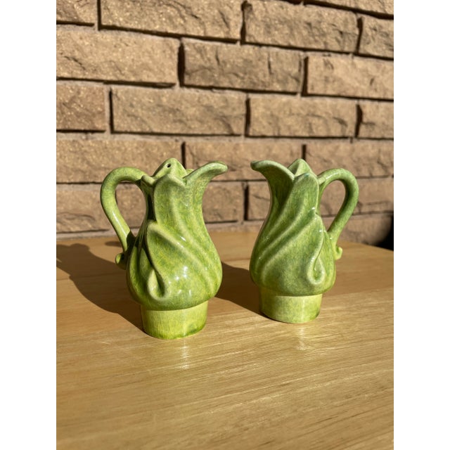 Traditional Vintage Mid Century Metlox Cabbage Figurine Condiment Serving Set- 6 Pieces For Sale - Image 3 of 12