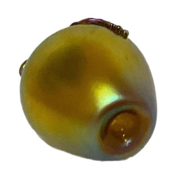 Glass Lundberg Studios Iridescent Art Glass Apple - Signed For Sale - Image 7 of 7