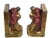 Armor Bronze Antique Rare Hand Painted Armor Bronze "The Bookworm" Polychrome Scholar on Library Ladder Bookends - A Pair For Sale - Image 4 of 14