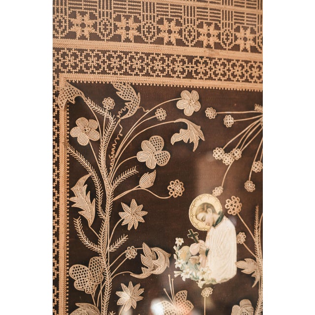 Devotional Painting, 14th Century, Perforated Paper, Framed For Sale - Image 6 of 14