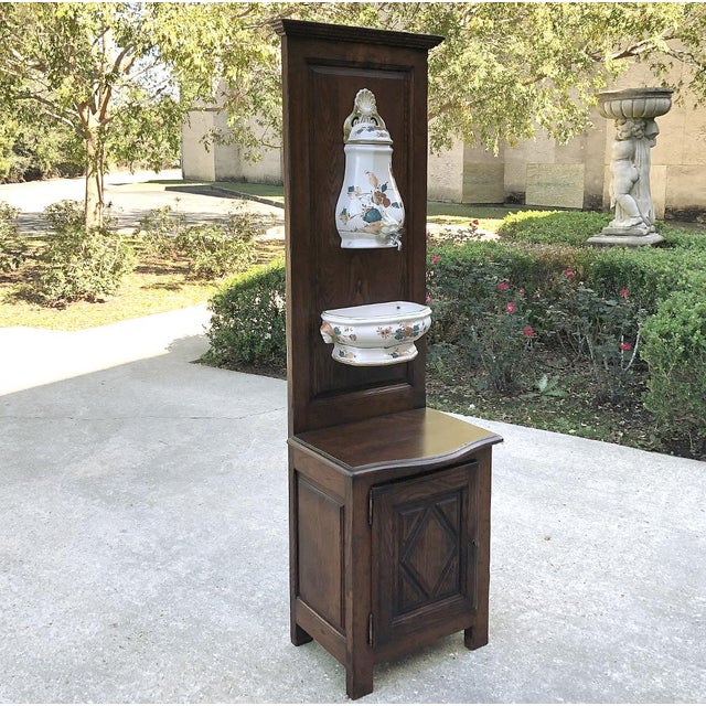 19th Century Country French Fountain With Porcelain Reservoir & Basin For Sale - Image 4 of 13