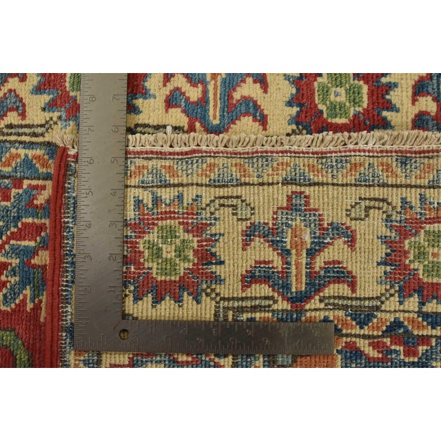 Kazak Rug 2’8” X 4’4” Red Wool Tribal Hand-Knotted Oriental Carpet For Sale - Image 10 of 10