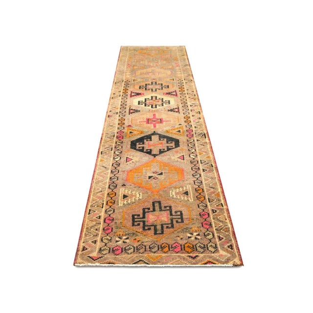 1960s Turkish Oushak Runner For Sale In Los Angeles - Image 6 of 7