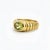 Modern Oval Bezel Peridot Ring for Men Silver, Gold, Size 10 For Sale - Image 3 of 5