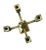 Mid-Century Modern Early 19th Century Modernist Candelabrum in Heavy Brass For Sale - Image 3 of 10
