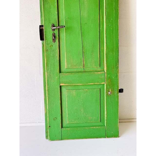 Wood Antique Doors in Green, Set of 2 For Sale - Image 7 of 18