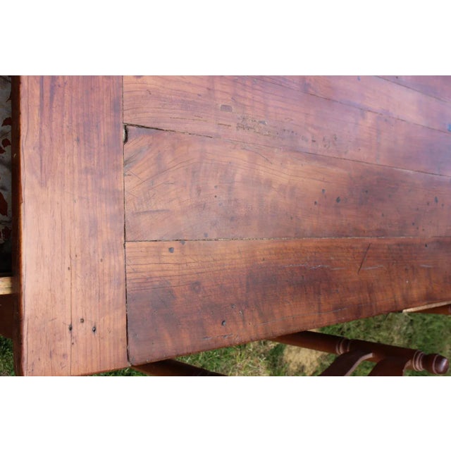 French Country House Table in Cherrywood, 1850 For Sale - Image 11 of 13