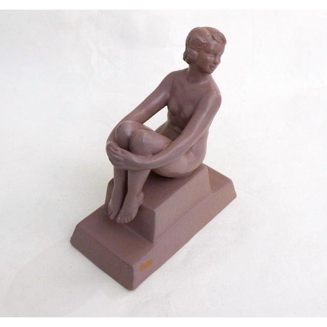 Art Deco Terracotta Sculpture of a Nude Bathing Woman, 1920s For Sale - Image 12 of 14