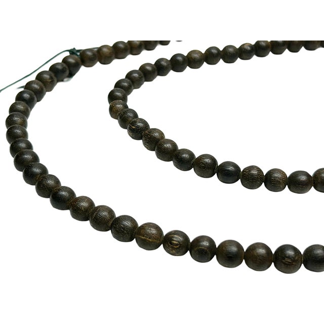 Wood Natural Agarwood Grain 110 Beads Hand Rosary Praying Chain For Sale - Image 7 of 7