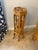 Antique Victorian Scorched Bamboo Hexagonal Plant Stand or Pedestal, C. 1900 For Sale - Image 4 of 4