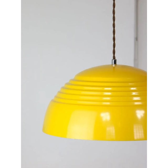 Yellow Metal Lamp, 1980s For Sale - Image 6 of 12