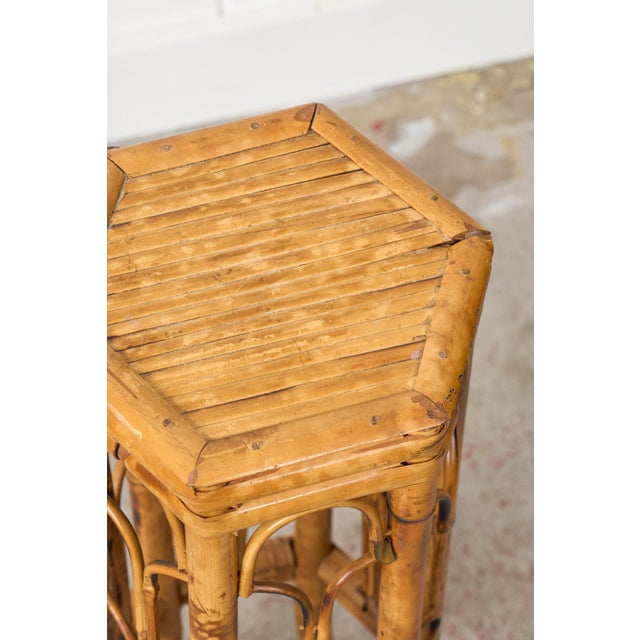 Late 19th Century Late 19th Century Burnt Bamboo Stand For Sale - Image 5 of 6