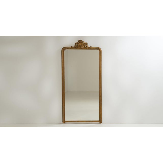 19th Century France Gold Wood Full-length & Floor Mirrors For Sale In Greensboro - Image 6 of 8