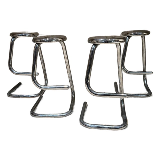 Mid Cenutry Post Modern K700 "Paperclip" Bar Stools by Kinetics Furniture For Sale