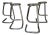 Mid Cenutry Post Modern K700 "Paperclip" Bar Stools by Kinetics Furniture For Sale