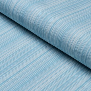 SAMPLE - Schumacher X Mark D. Sikes Gracie Solid Strié Fabric In Robin'S Egg Blue For Sale