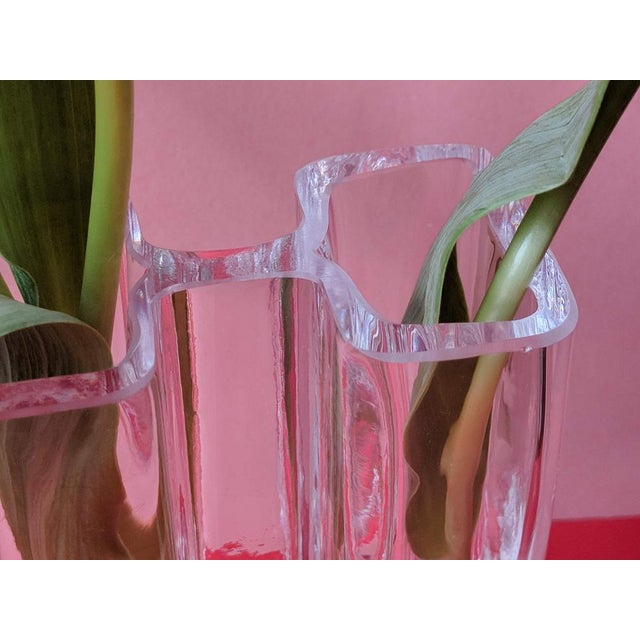 Sculptural Crystal Glass Vases by Josef Riedl for Riedl Glass, Austria, 1970s, Set of 2 For Sale - Image 9 of 15