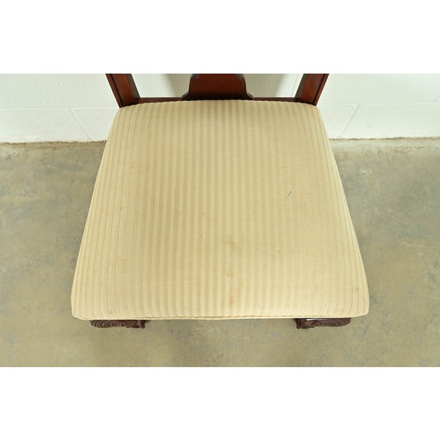 Wood Thomasville Chippendale Carved Cherry Wood Dining Chairs, Set of Six For Sale - Image 7 of 13