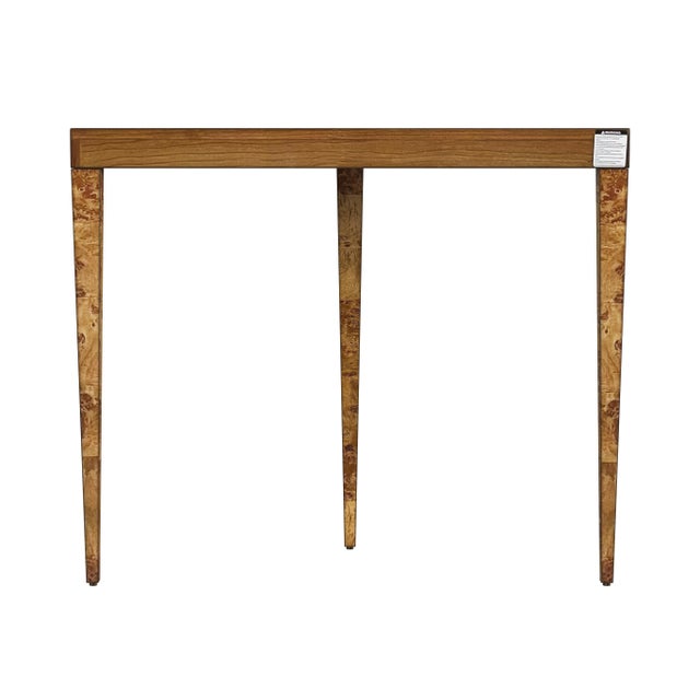 2020s Ingrid Traditional Burl Console Table, Light Brown For Sale - Image 5 of 7
