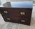 Classic English campaign two drawer chest...great as a nightstand or end table. Beautiful brass hardware. Stamped made in...