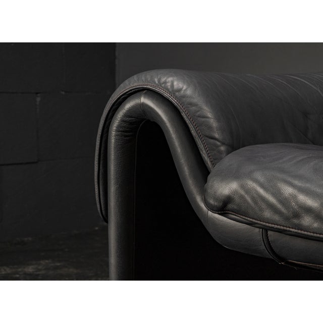 DS 2011-12 Sofa in Blue Leather from de Sede, 1980s For Sale - Image 13 of 17