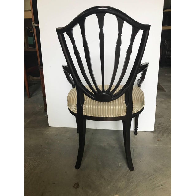 19th Century Hand Carved Hepplewhite Armchair Desk Chair For Sale - Image 4 of 10