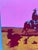 Hot Pink Pink Sunset Cowboy Rides Original Painting by Joseph Christy For Sale - Image 8 of 9