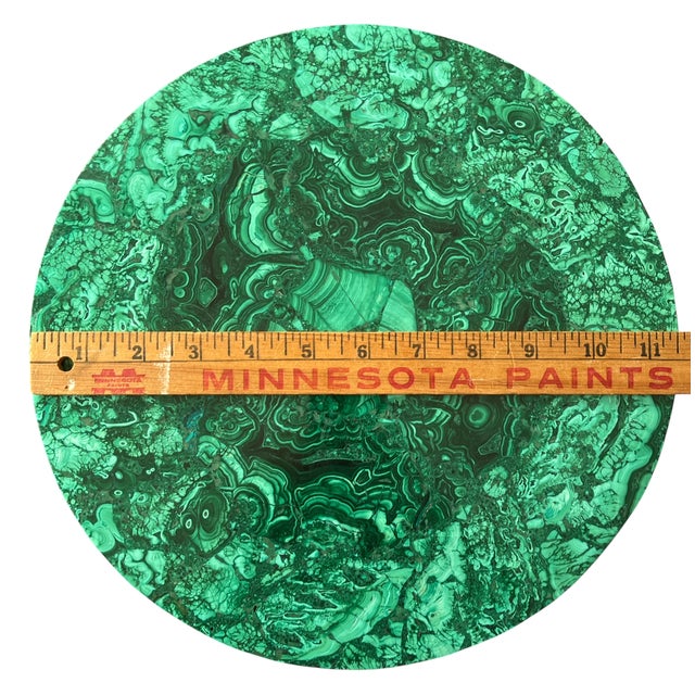 Pair of Malachite and Polished Chrome Side Drink Tables in the Style of Willy Rizzo and Milo Baughman For Sale - Image 12 of 12