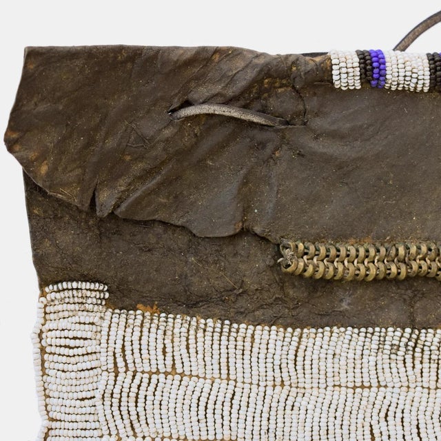 Glass Early 20th Century Ndebele Beaded Itjorholo Wedding Apron Sidley Collection For Sale - Image 7 of 12