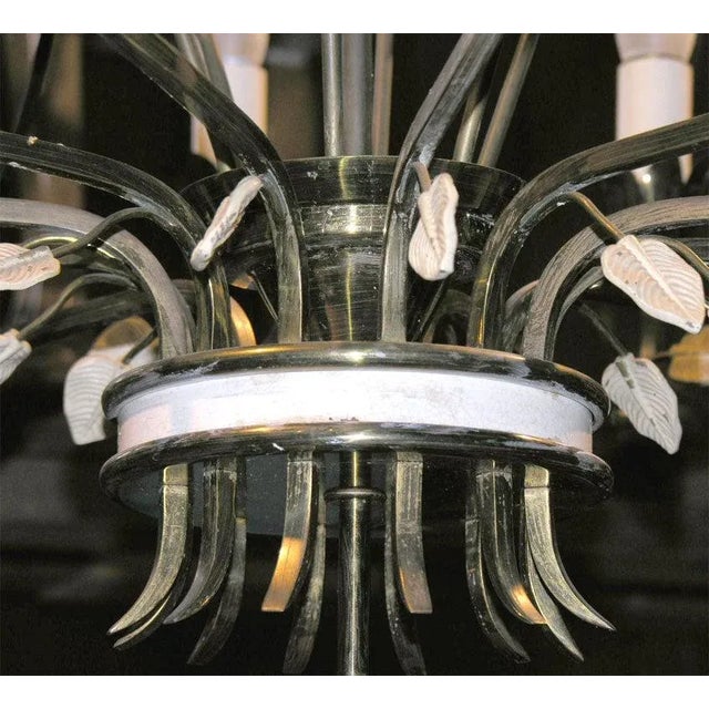 Lord and Taylor Brass Chandelier For Sale - Image 4 of 8