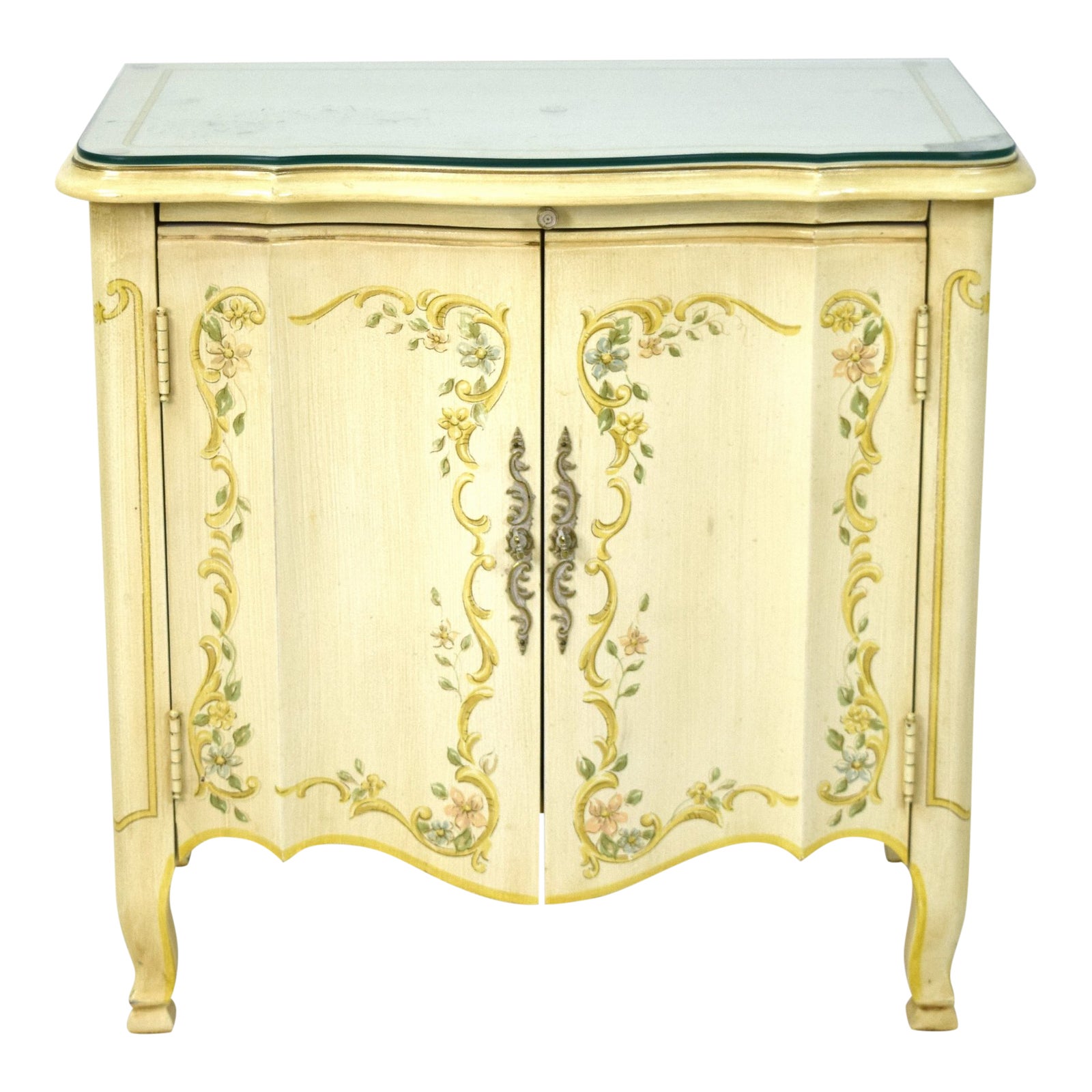 1960s Italian Heritage Furniture Co Hand Painted End Table Nightstand Cabinet Chairish