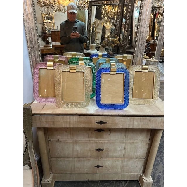 Modern Murano Glass Picture Frame For Sale - Image 3 of 5