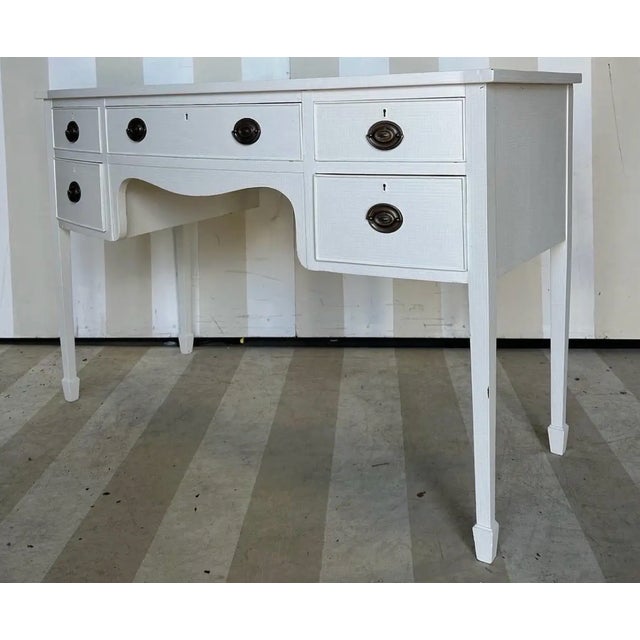English Petite 19th Century English Sideboard in the Fabulous Things Sand Burlap Finish For Sale - Image 3 of 8