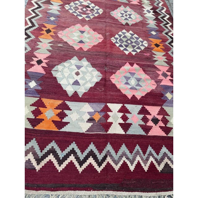 Mid-Century Turkish Anatolian Kilim Rug, 1950s For Sale - Image 12 of 18